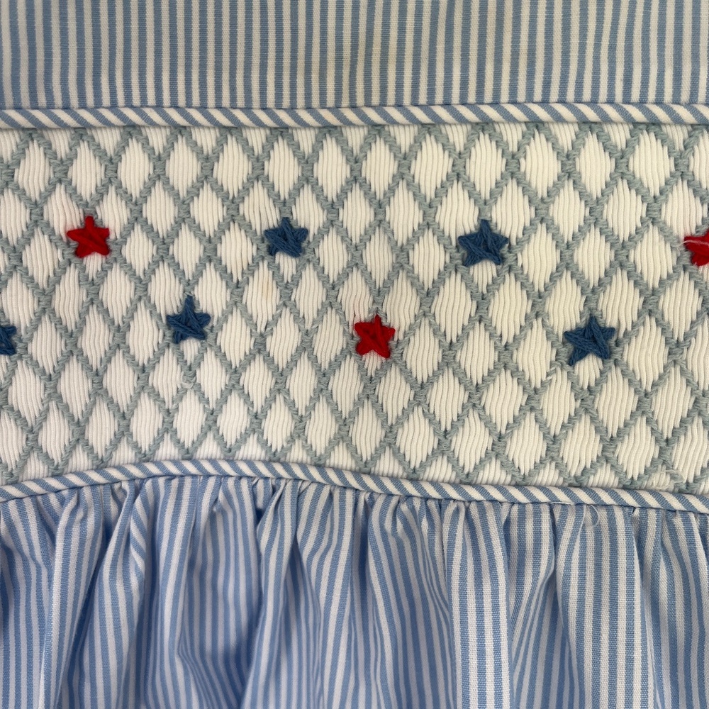 Stitchy Fish Stars Smocked Dress - Picture 3 of 4